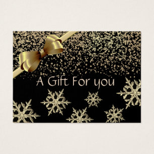 Christmas/holiday gold confetti gift certificate