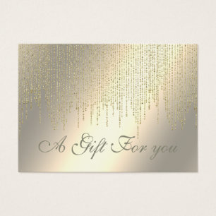 Christmas/holiday gold dazzle gift certificate