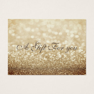 Christmas/holiday gold glittery gift certificate