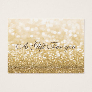 Christmas/holiday gold glittery gift certificate