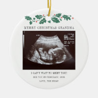 Christmas Holiday Grandma Keepsake Ultrasound