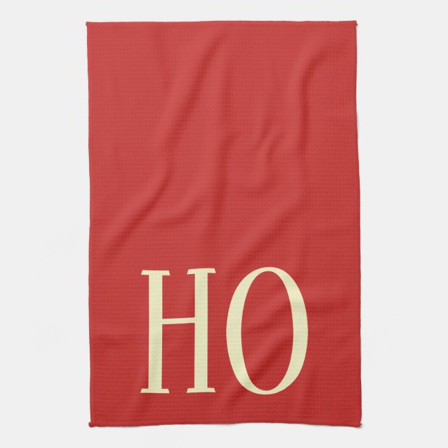 CHRISTMAS HOLIDAY GRAPHIC HO KITCHEN DISH TOWEL (Vertical)