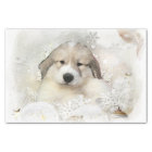 Christmas Holiday Great Pyrenees Pup Watercolor