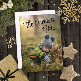 Christmas Holiday Greatest Gift Photo Family Name