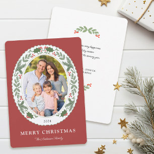 Christmas Holiday Greenery Message Photo