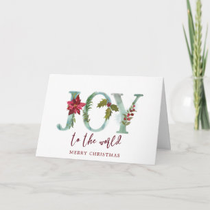 christmas holiday greeting card joy to the world