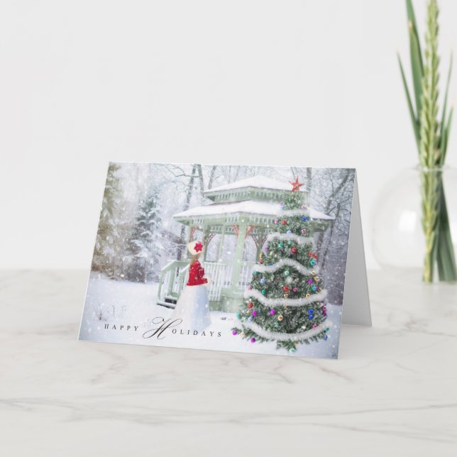 Christmas Holiday - Happy Holiday Xmas Scene Girl (Front)