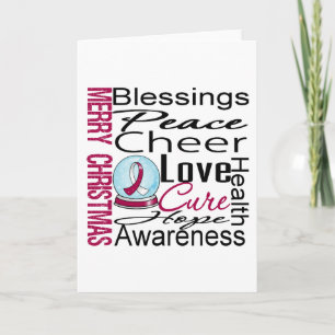 Christmas Holiday Head Neck Cancer Collage Card