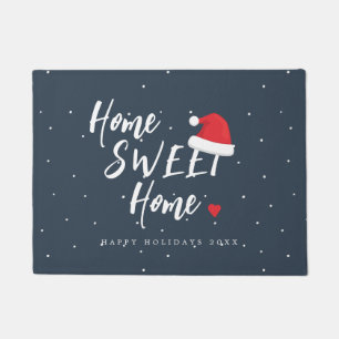 Christmas holiday home sweet home custom doormat