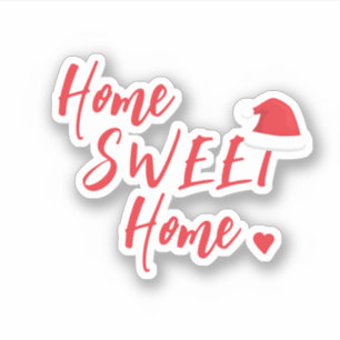 Christmas holiday home sweet home Santa hat