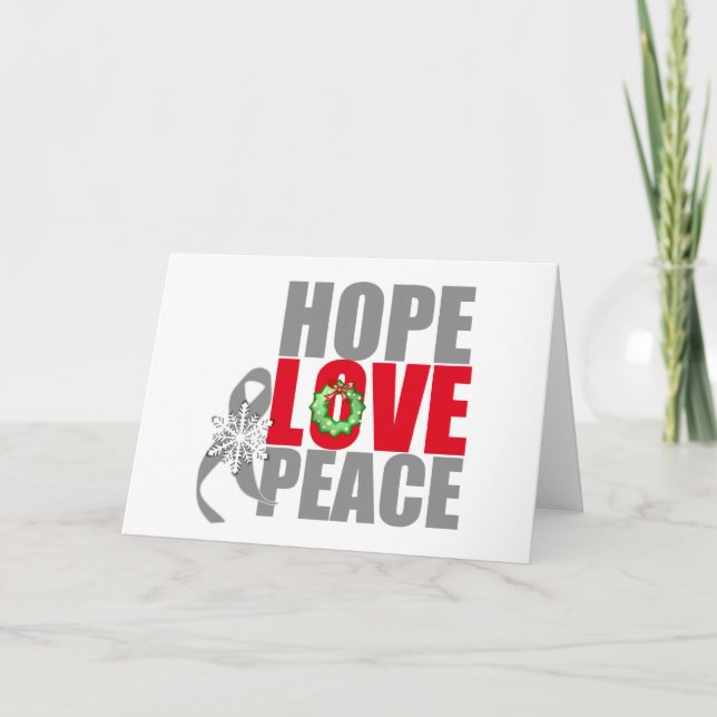 Christmas Holiday Hope Love Peace Brain Cancer (Front)