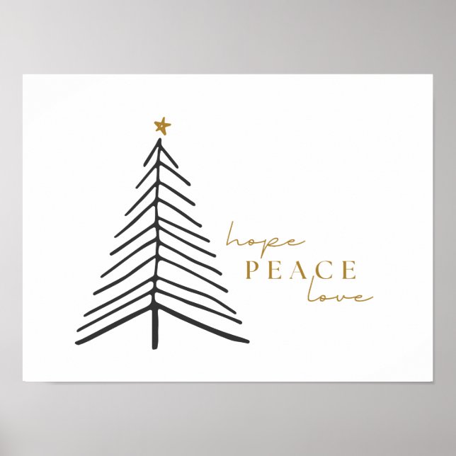 Christmas Holiday hope peace love Prints Posters (Front)