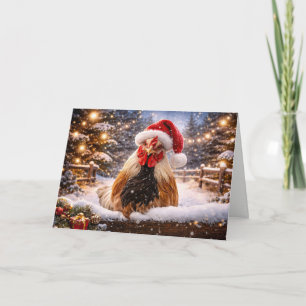 Christmas Holiday Humour with Funny Chicken Card