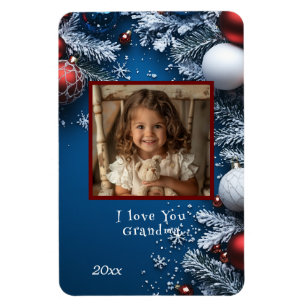 Christmas, Holiday, I Love You Grandma Magnet