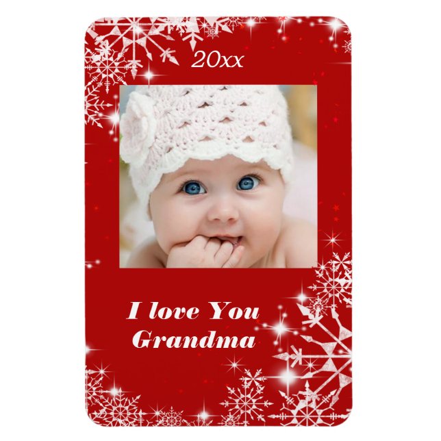 Christmas, Holiday, I Love You Grandma Magnet (Vertical)