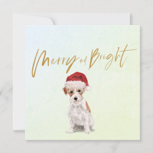 Christmas Holiday Jack Russell Dog Merry Greeting