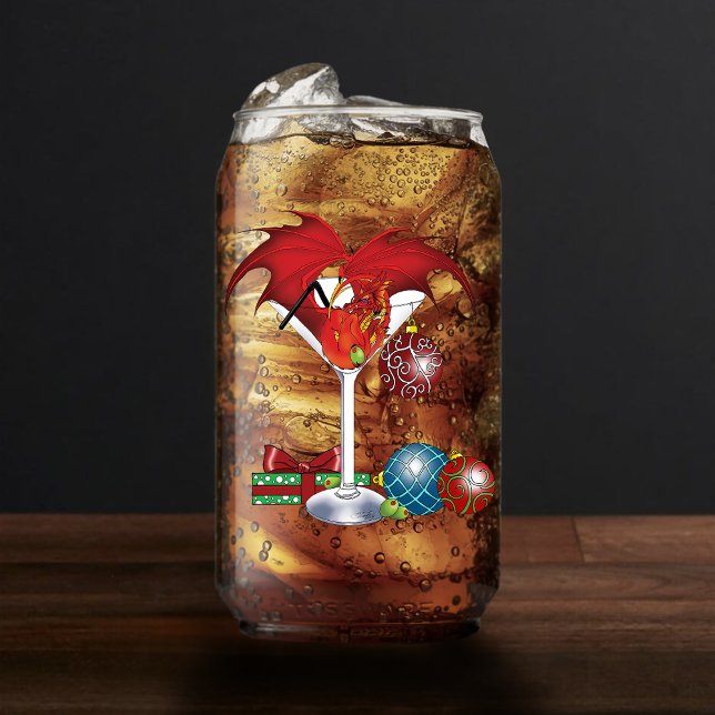 Christmas Holiday Joy Dragon Can Glass (Creator Uploaded)