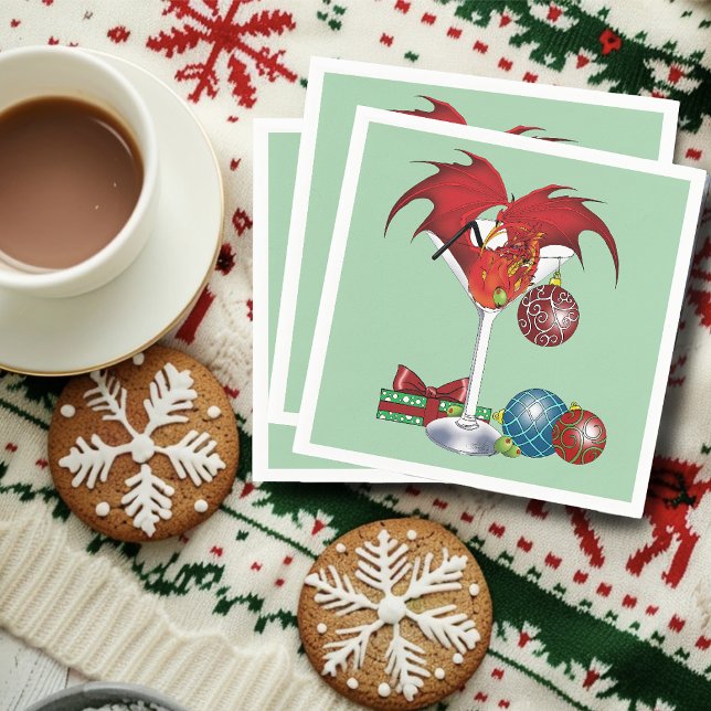 Christmas Holiday Joy Dragon Napkin (Creator Uploaded)