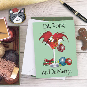 Christmas Holiday Joy Dragon Postcard