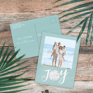 Christmas Holiday Joy Photo Simple Beach Budget