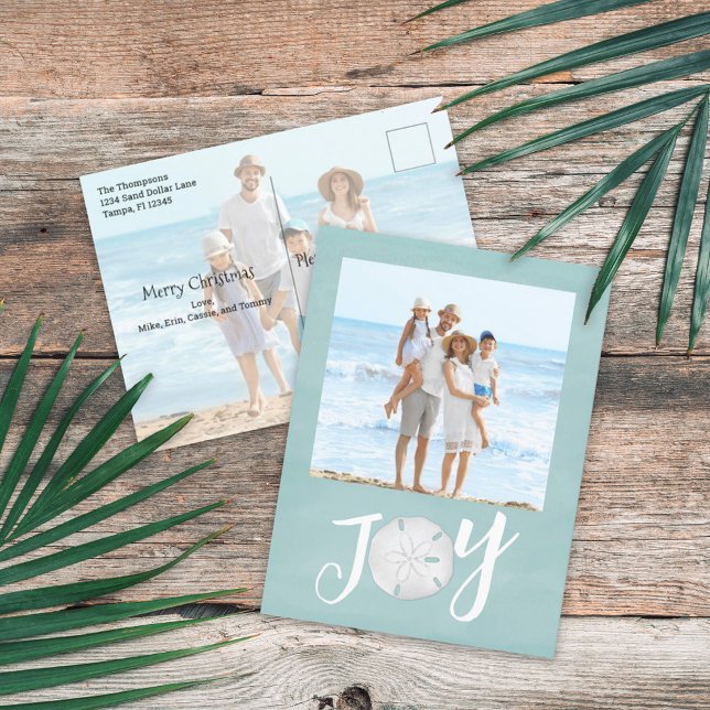 Christmas Holiday Joy Photo Simple Beach Budget  (Creator Uploaded)