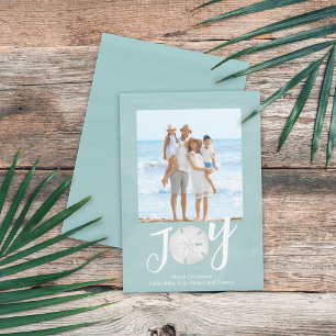Christmas Holiday Joy Photo Simple Trendy Beach 