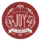 CHRISTMAS HOLIDAY JOY ROUND CHALK ART STICKERS