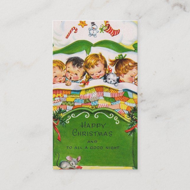 Christmas Holiday kids add message card (Front)
