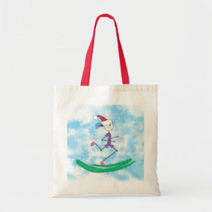 Christmas Holiday Lady Runner © Tote Bag