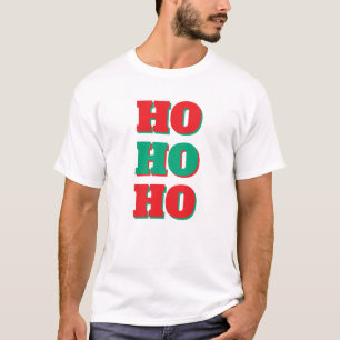 Christmas Holiday Large Font Text Mens Ho Ho Ho T-Shirt
