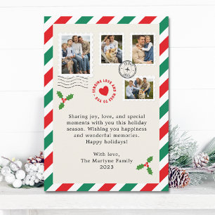 Christmas Holiday Letter Family Photo Collage
