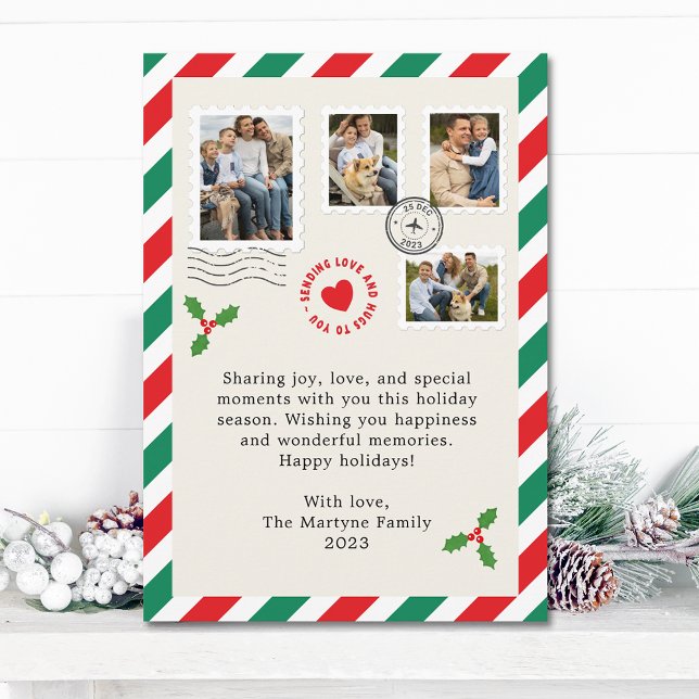 Christmas Holiday Letter Family Photo Collage (Creator Uploaded)