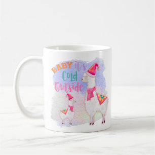 Christmas Holiday Llama - Baby it's Cold Outside Coffee Mug