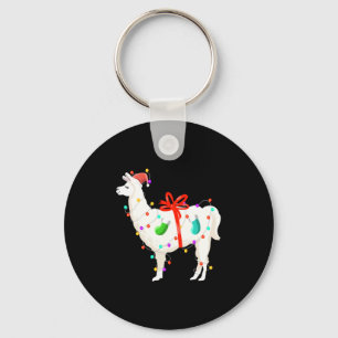 Christmas Holiday Llama Key Ring