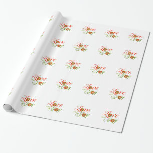 Christmas Holiday Love And Joy Xmas Wrapping Paper