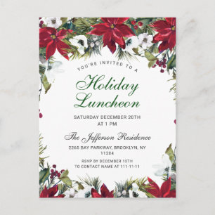 Christmas Holiday Luncheon Invitation Card