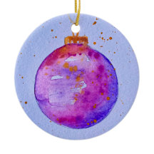 Christmas Holiday Magenta Ornament 2024