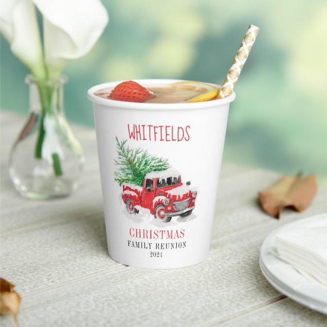 Christmas Holiday Matching Family Reunion Custom Paper Cups (Insitu)