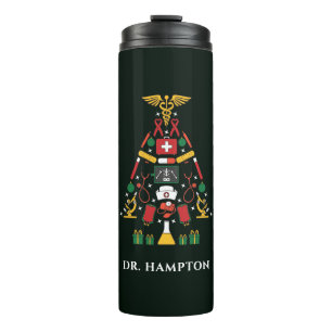Christmas Holiday Medic Doctor Nurse Keepsake Thermal Tumbler