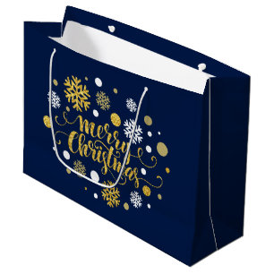 Christmas Holiday - Merry Christmas Shimmer Large Gift Bag