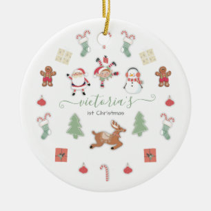 Christmas Holiday Mobile Baby Shower Ceramic Tree Decoration