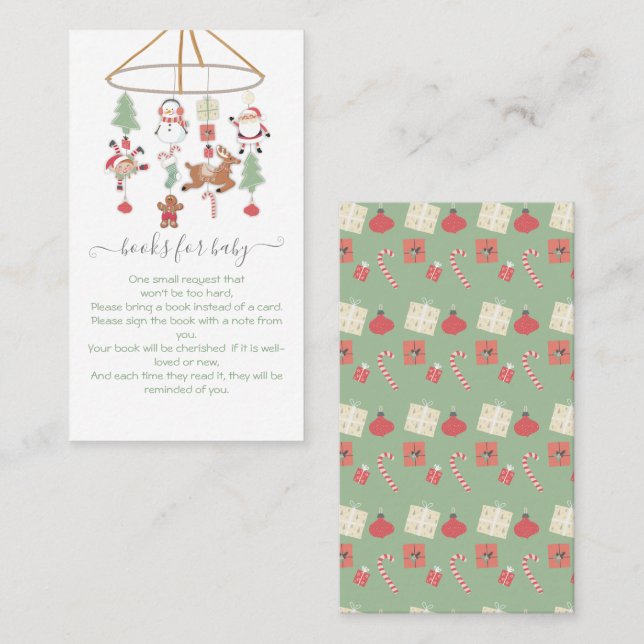 Christmas Holiday Mobile Books for Baby Business Card (Front/Back)