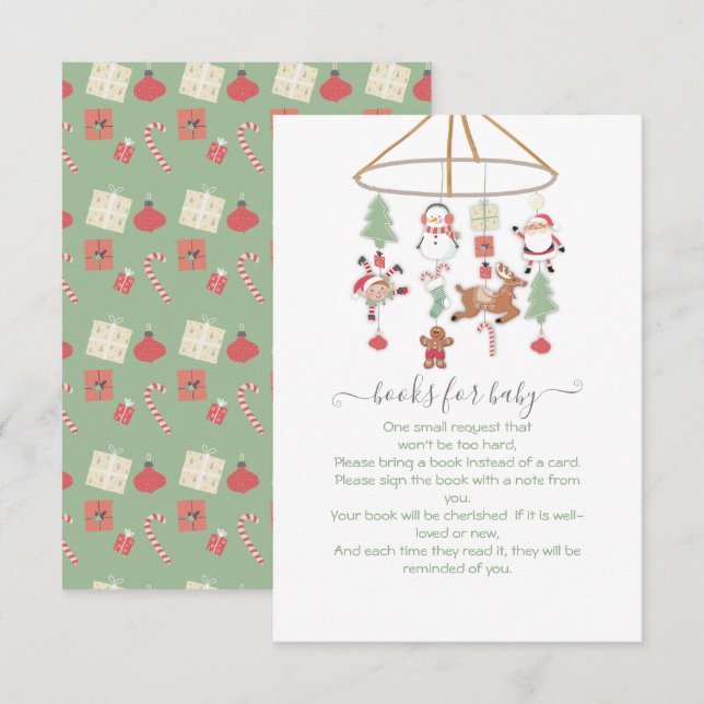 Christmas Holiday Mobile Books for Baby Invitation (Front/Back)