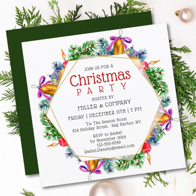 Christmas Holiday Modern Corporate Christmas Party Invitation (Creator Uploaded)