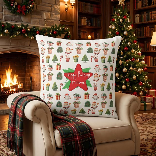 Christmas holiday modern simple winter  cushion (Creator Uploaded)