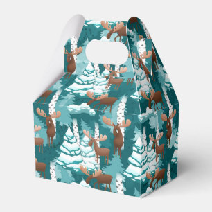 Christmas Holiday Moose party favour box