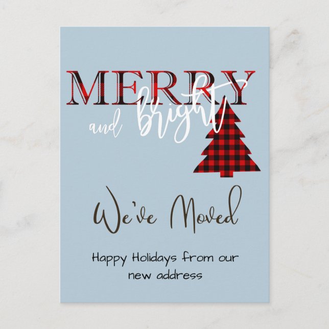 Christmas Holiday Moving Announcement New Address (Front)