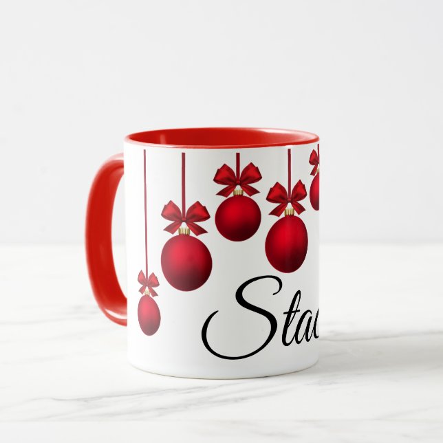 Christmas Holiday Name Mug (Front Left)