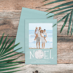 Christmas Holiday Noel Photo Simple Trendy Beach  Card