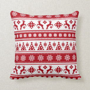 Christmas Holiday Nordic Pattern Cosy Cushion